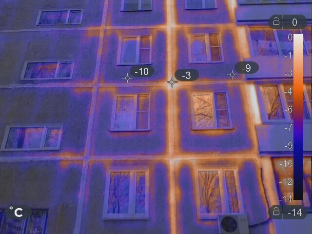 Теплопотери в межпанельных швах многоквартирного дома 1970 г. постройки