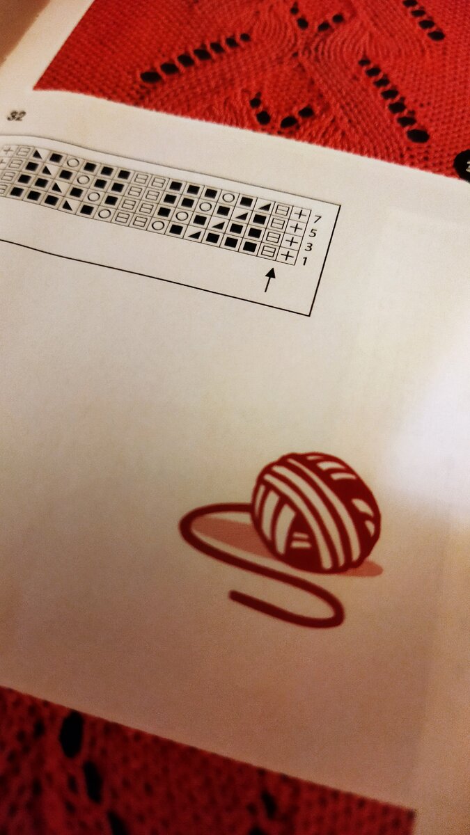 Схема узора спицами