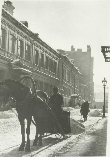 Зима. Извозчик. Александр Родченко, 1920-е, г. Москва, из архива МАММ/МДФ.