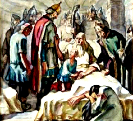 Вещий Олег принимает "бремя" власти