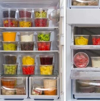 Храним продукты в контейнерах в холодильнике