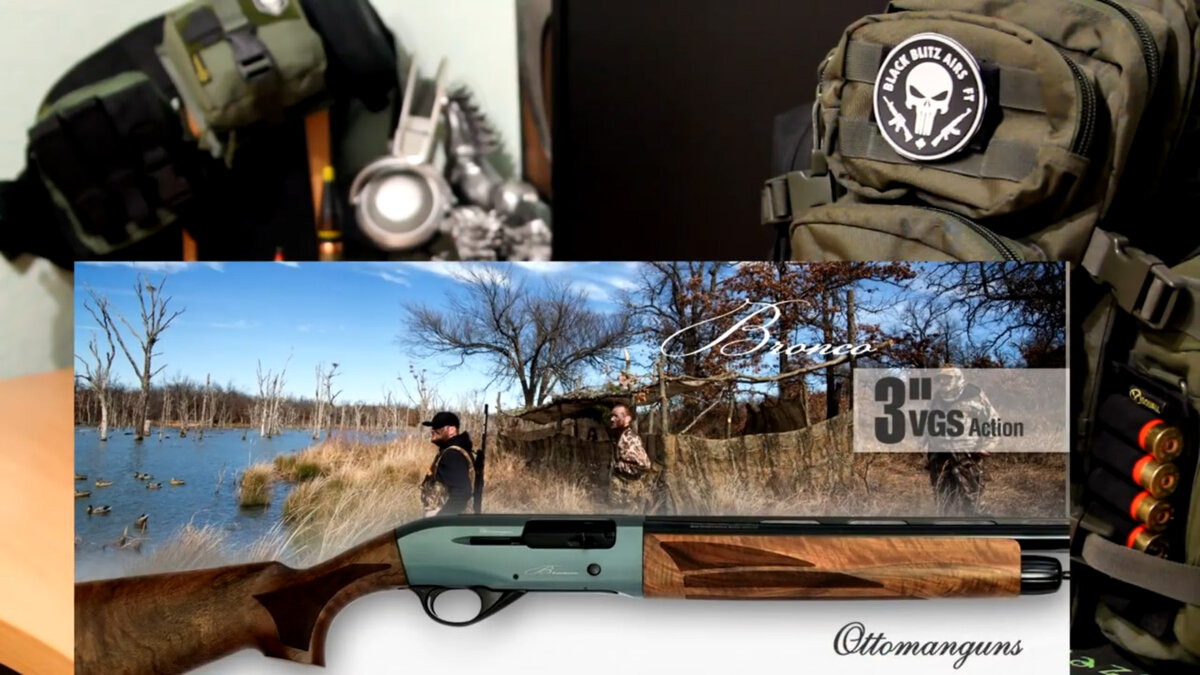 ружье Bronco / Фото с видео канала YouTube "Patr1ot" / Топ 10 турецких гладкоствольных ружей / Фото доработано Major_Fantomas