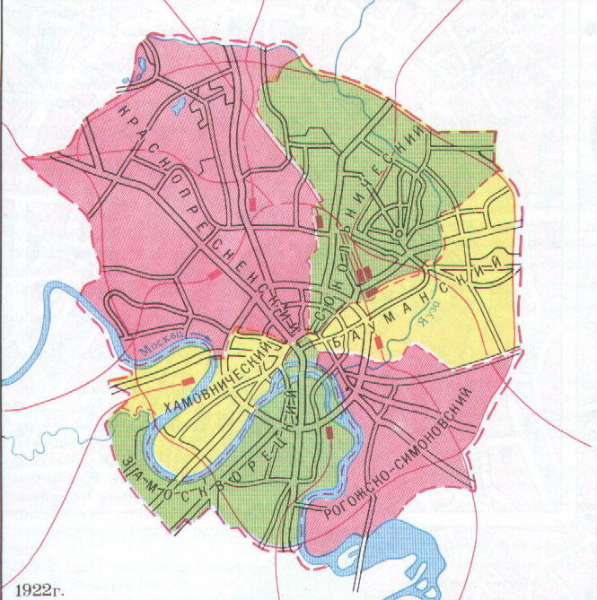 Карта москвы районов ссср