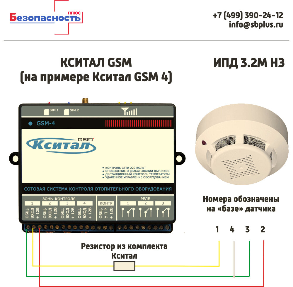 Структурная схема датчика дыма