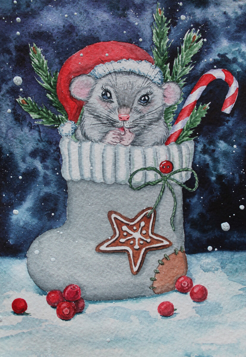 Очаровательная крыска - символ 2020 года.