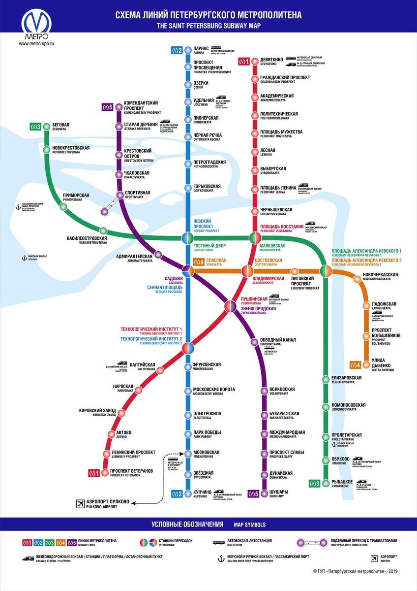 Схема метрополитена на 2020 год