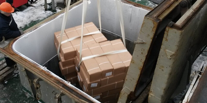 Выгрузка стропа