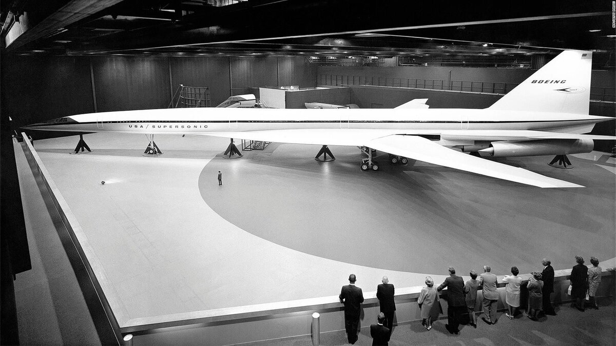 Boeing 2707 с изменяемой геометрией крыла. Взято из Яндекс-картинок