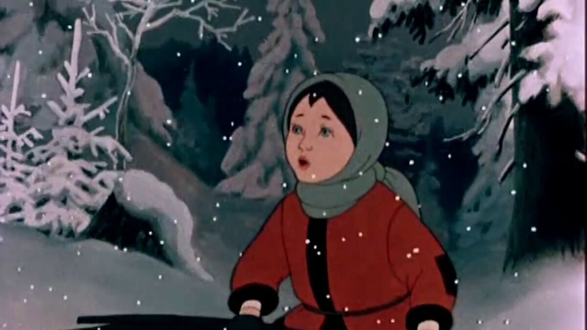 Фото из интернета. Знаменитая сказке, где девочка чуть не замерзла в зимнем лесу. 