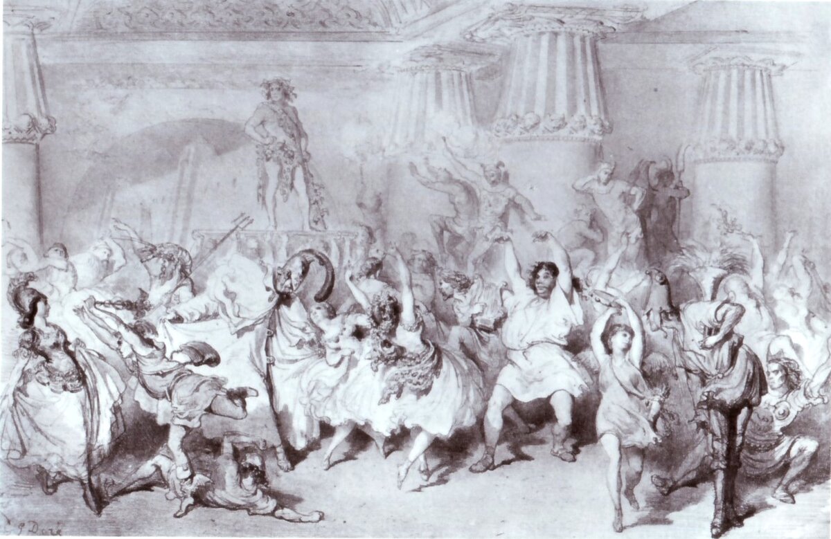 Канкан богов. Иллюстрация Гюстава Доре.