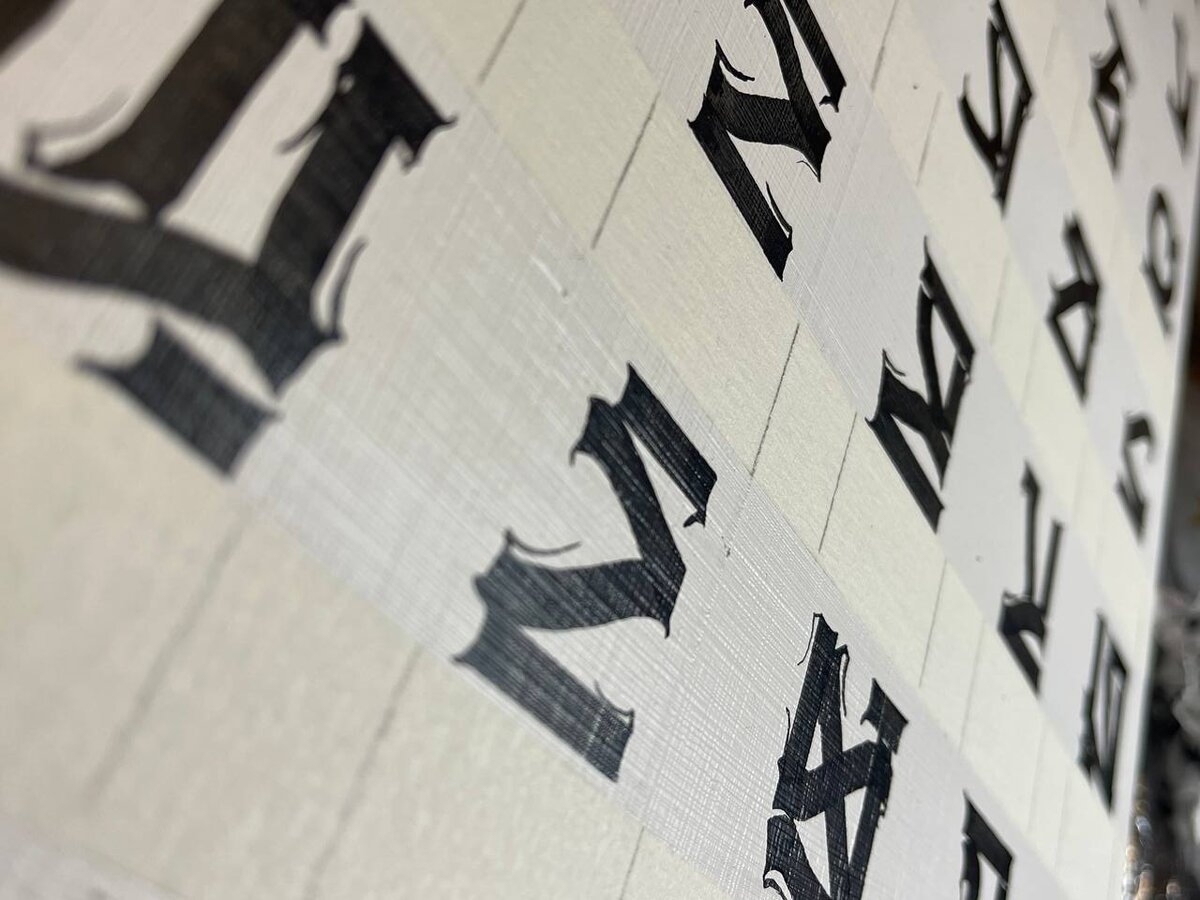 Создание моего холста с каллиграфическими буквами