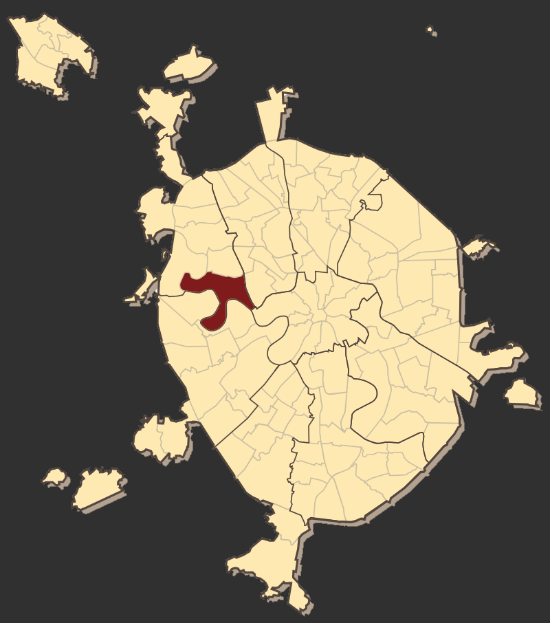 Район Хорошёво-Мнёвники на карте Москвы