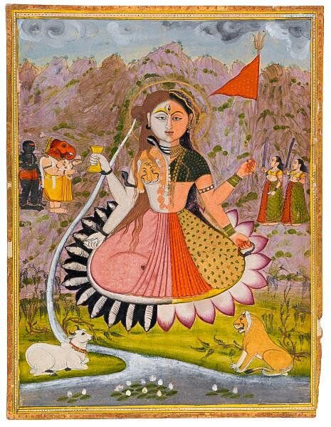 Шива Ардханаришвара. Биканер, конец 18 века, Цинциннати. 
Фото: mobile.twitter.com