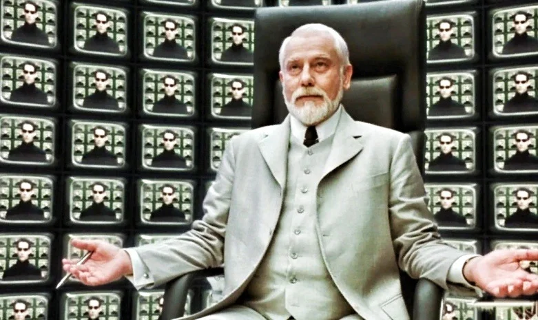 кадр из трилогии "Матрица"