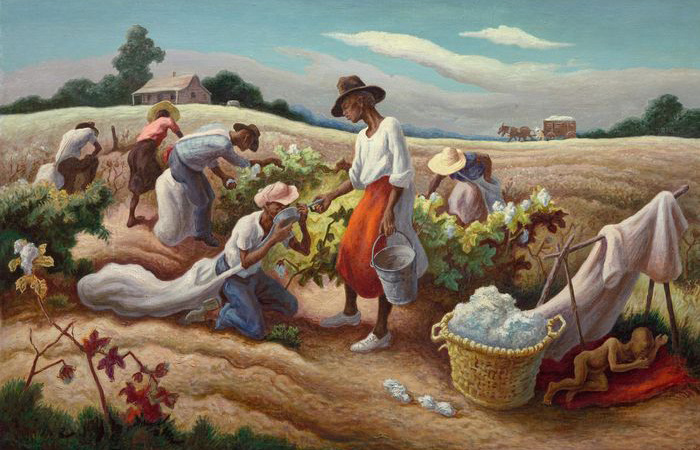 Томас Харт Бентон был американским художником, известным своим характерным, плавным стилем живописи. Он считается одним из основателей американского регионализма наряду с Грантом Вудом и Джоном Стюартом Карри. Картины и фрески Бентона очень узнаваемы и отражают суть американской жизни. Он предпочитал сельскую, среднезападную тематику, но также создавал работы, показывающие больше городских сцен из своего времени в Нью-Йорке. Хотя он был главным образом художником-регионалистом, он также включал в свои работы элементы синхронизма и продолжал творить вплоть до конца своих дней.