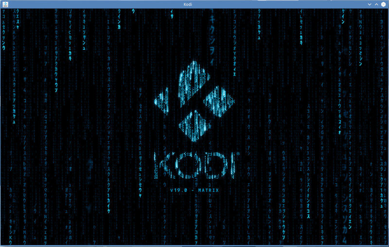 Заставка Kodi 19