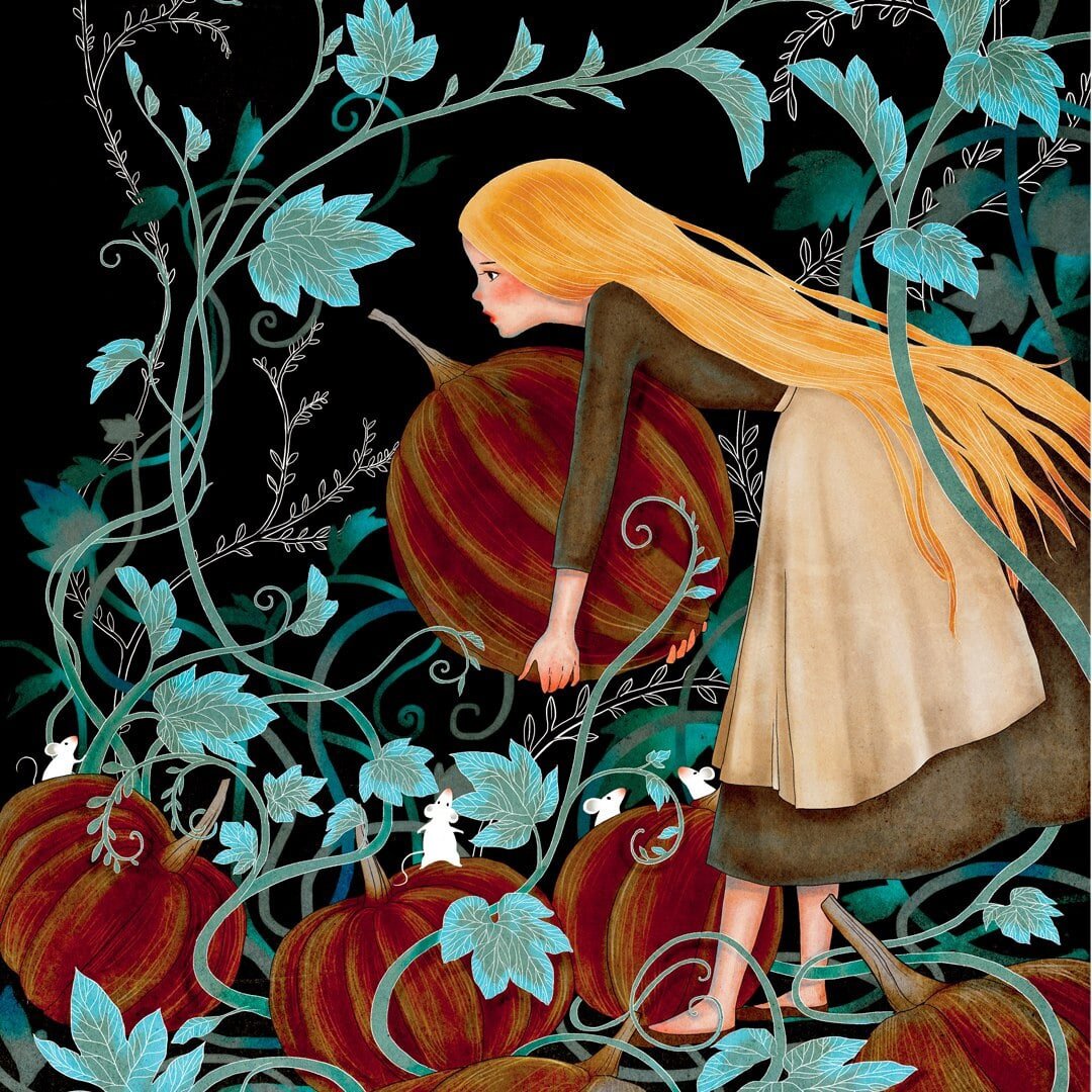 Иллюстрация Ольги Тюриной к сказке "Золушка" Шарля Перро. 