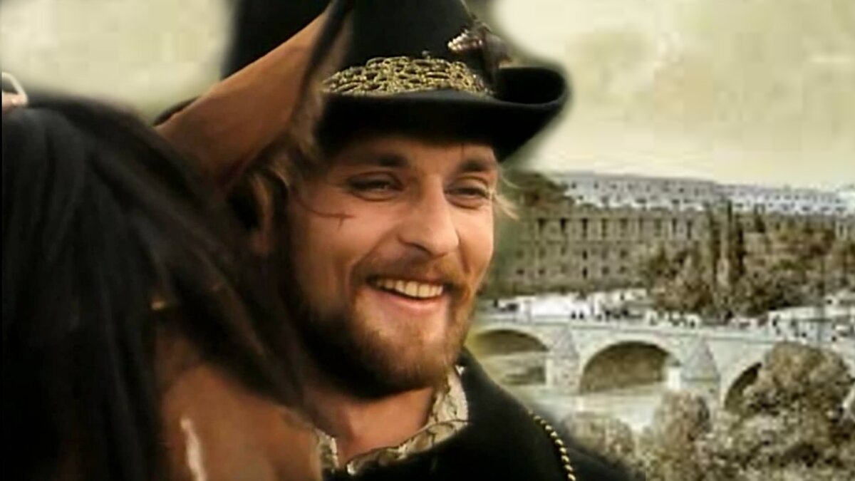 Александр Домогаров в роли графа де Бюсси. В реали графом де Бюсси никогда не был.