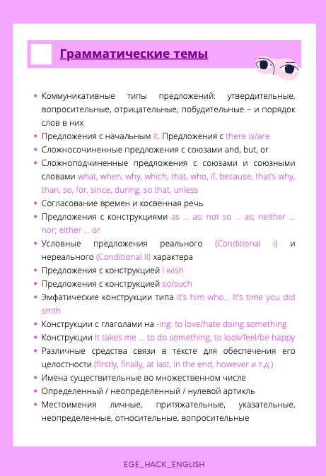 Все темы для успешной сдачи экзамена