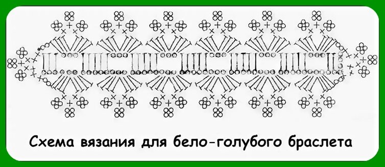 Схема вязаный браслет крючком