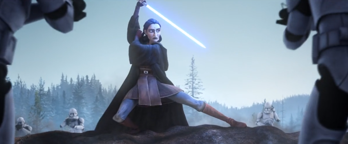 Приказ 66 приведён к исполнению. Рождается конфликт между джедаями и имперскими клонами.  Кадр из сериала "Бракованная партия"