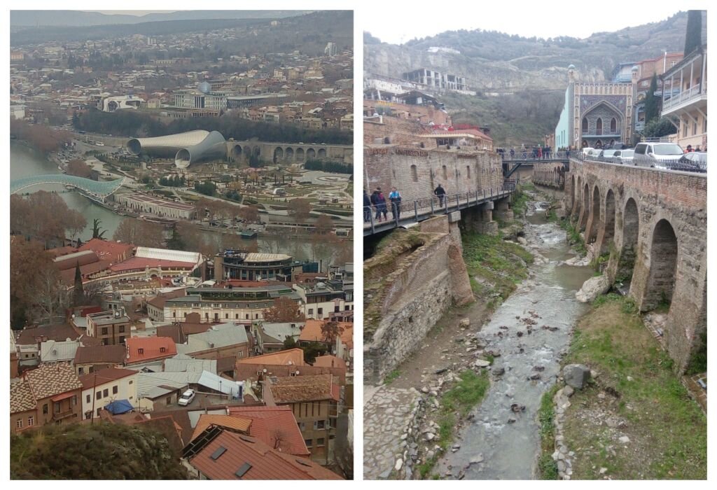                            Панорама Тбилиси                                                             Серные бани