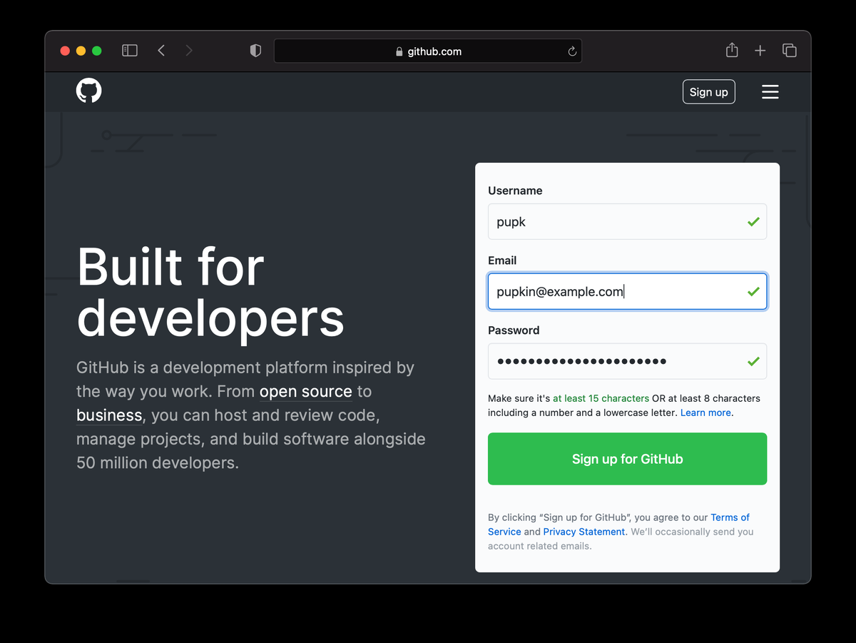 Главная страница сайта, регистрация.
