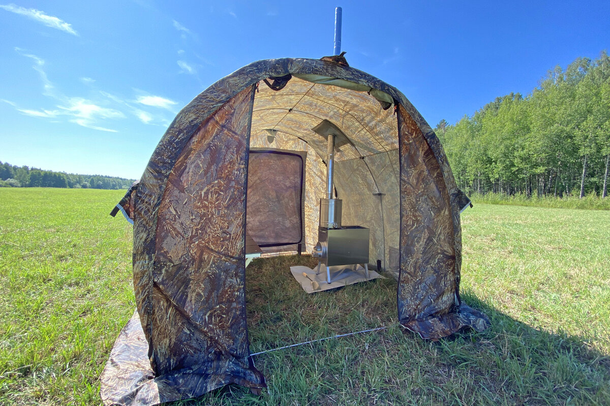 Походная баня Берег 2х2 с банной печью