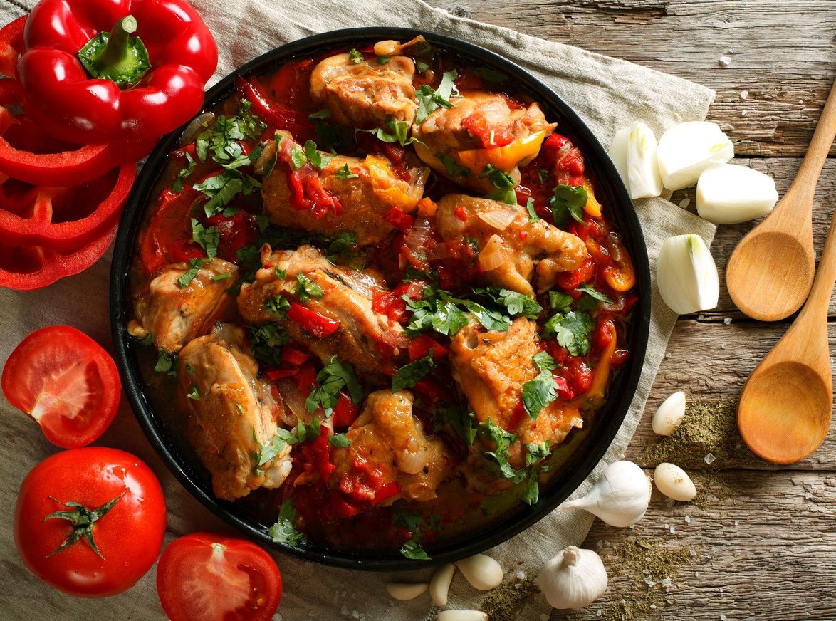 Курица по-баскски 