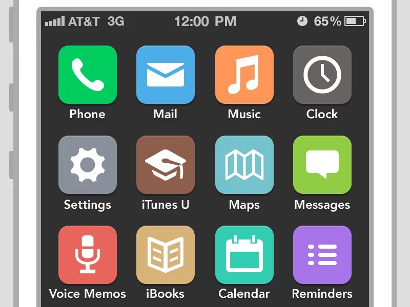 Мы часто встречаем подобные плоские иконки — это и есть flat design