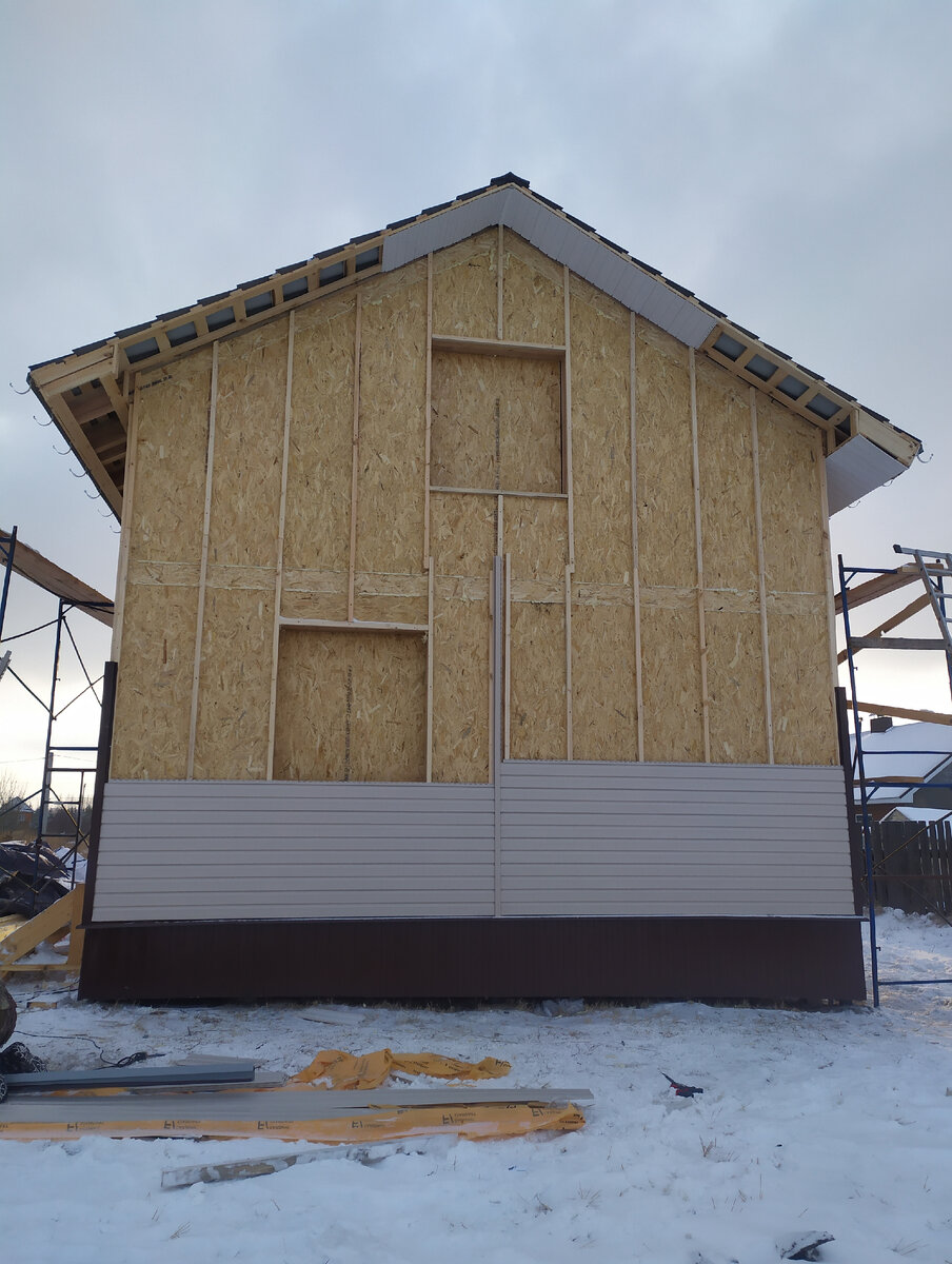 Вид дома без утеплителя