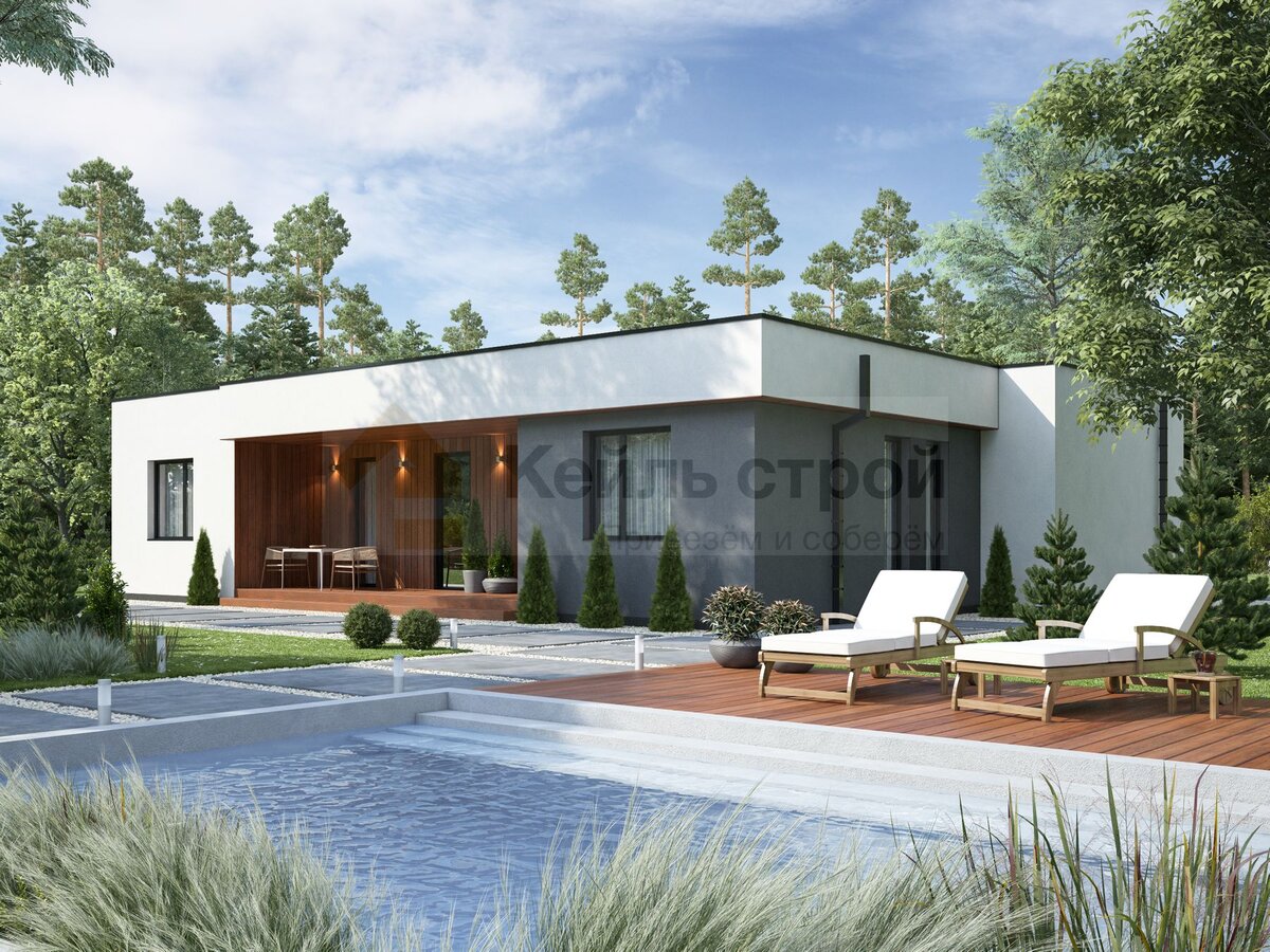 Проект дома из газобетона КТ-16