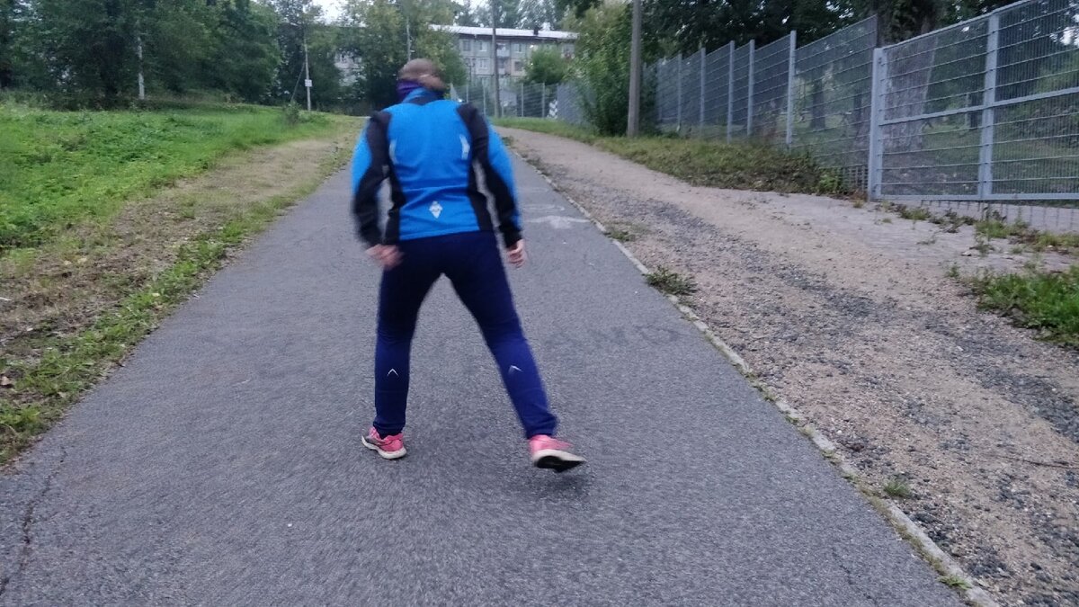 Одновременный двухшажный ход (подъемный вариант). Техническая имитация