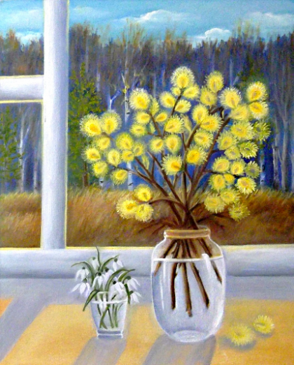 Апрель .  Масло . холст./vk.com/id159317148