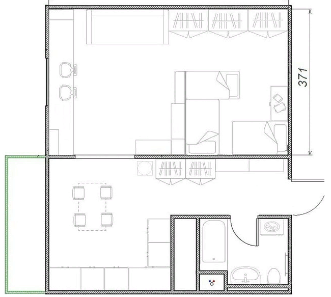 План квартиры, который придумала жена