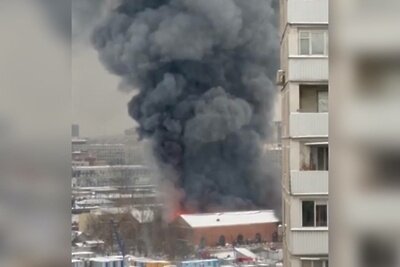    Пожар на площади трех вокзалов ©Скриншот