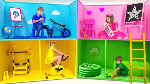 Descargar video: Eva and Friends Four Colors Playhouse Challenge