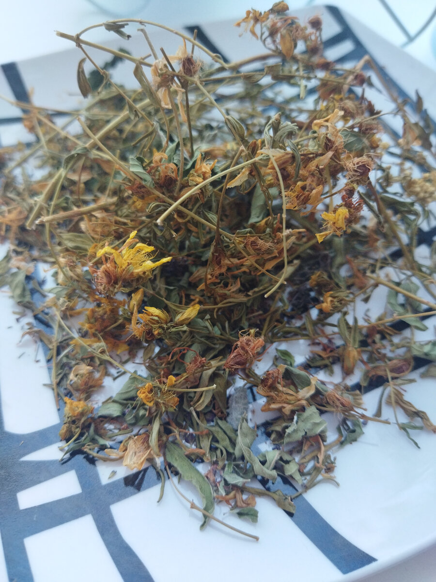 Высушенное растение зверобой