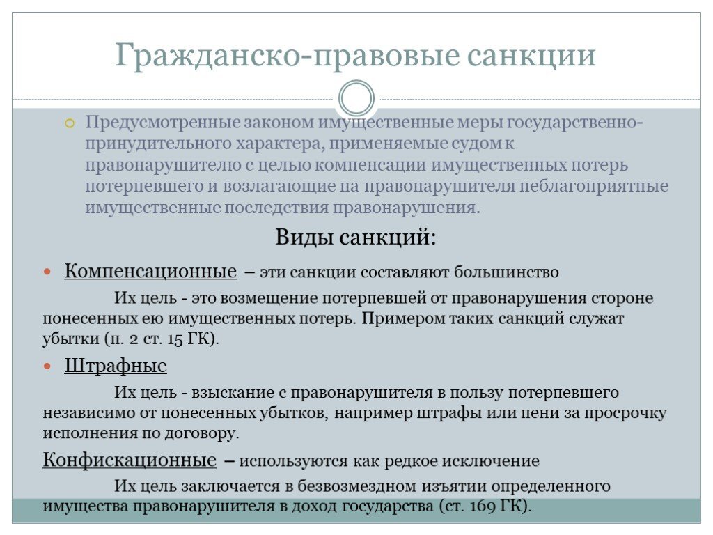 Понятие санкции