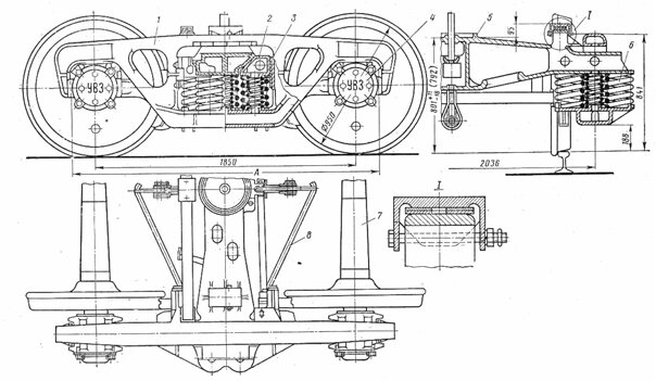 Чертеж тележки модели 18-100  