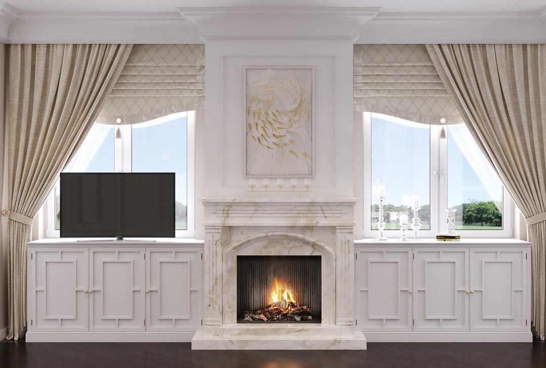 Дизайн дома в КП Гранит, гостиная