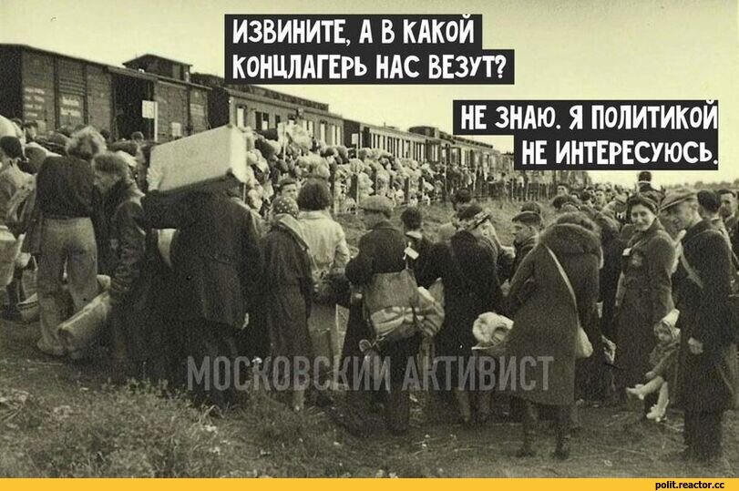 Не везет почему не знаю. В какой концлагерь нас везут. Не знаете в какой концлагерь нас везут. В какой концлагерь нас везут я не интересуюсь политикой. А В какой концлагерь нас везут? Я.