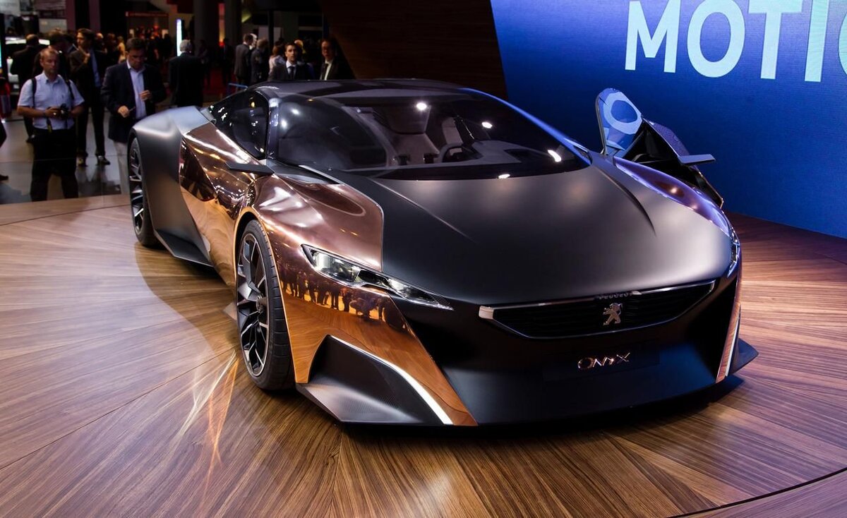 Лучшие новинки в машину. Peugeot Onyx 2021. Peugeot Onyx Concept. Peugeot-Onyx-Supercar. Концепт-кар Peugeot Onyx.