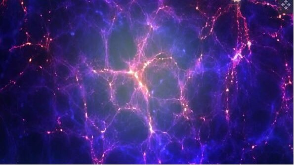 Суперкластер галактик во Вселенной с точки зрения художника. Credit: Mark Garlick, Science Photo Library 