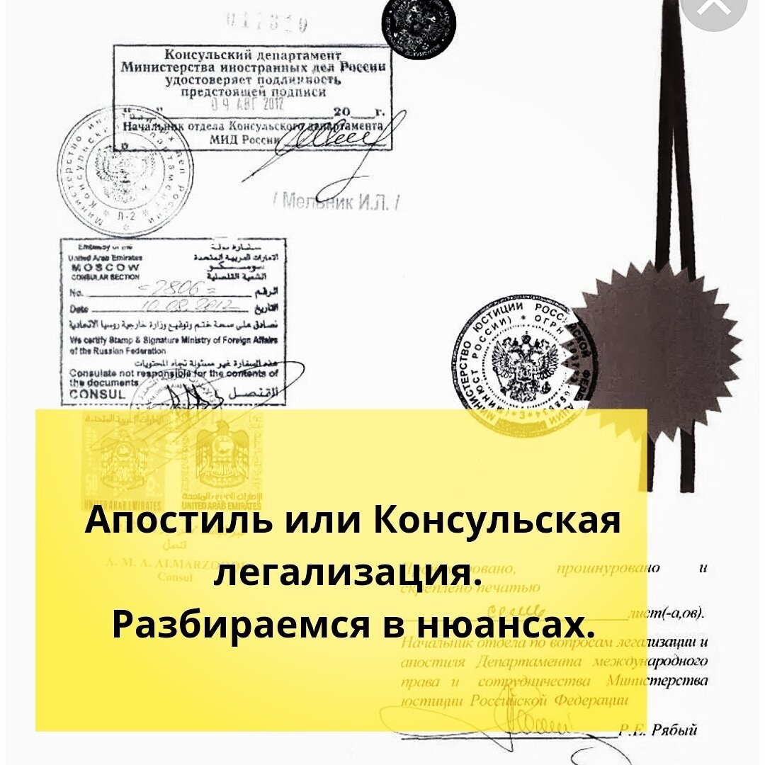 ⚠️Апостиль или Консульская легализация. Разбираемся в нюансах. | Ольга о  Египте 🇪🇬 и не только | Дзен