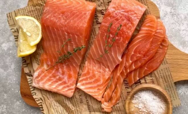 Лосось малосольный