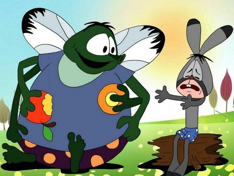 Кадр из фильма "Зайчонок и муха" взят для иллюстрации из Яндекс Картинки.  