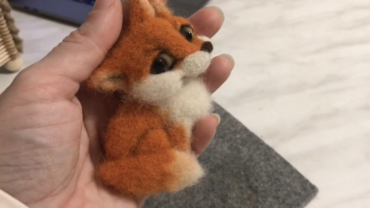 Лисичка выполнена в технике "3 круга"