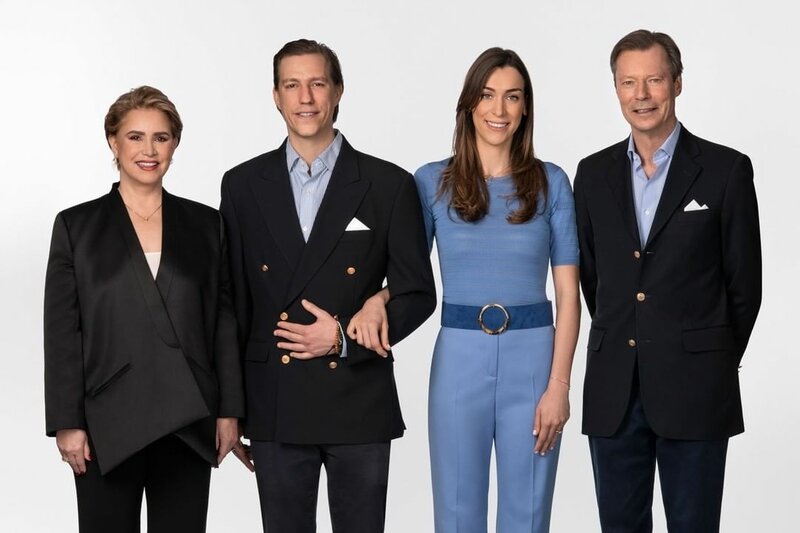 Герцогиня Мария Тереза, принц Луи, Скарлетт-Лорен Сирг и правящий герцог Анри