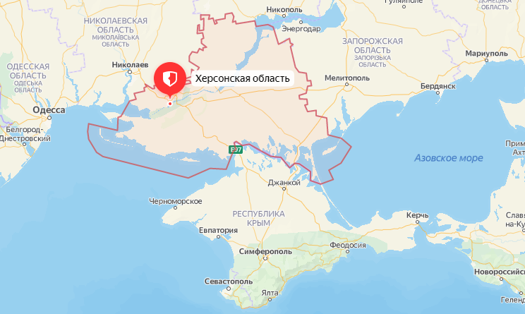Карта крыма и херсонской